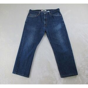 Levi's 505 Pants Mens 38 Blue Denim‎ Jeans Straight Pockets HEMMED Casual 38X30*